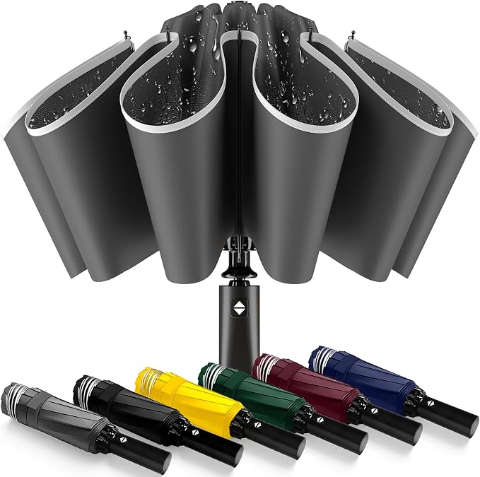 Travel Umbrella Superior, Beautiful & Compact, Large Strong but Light Portable by ExploreBliss