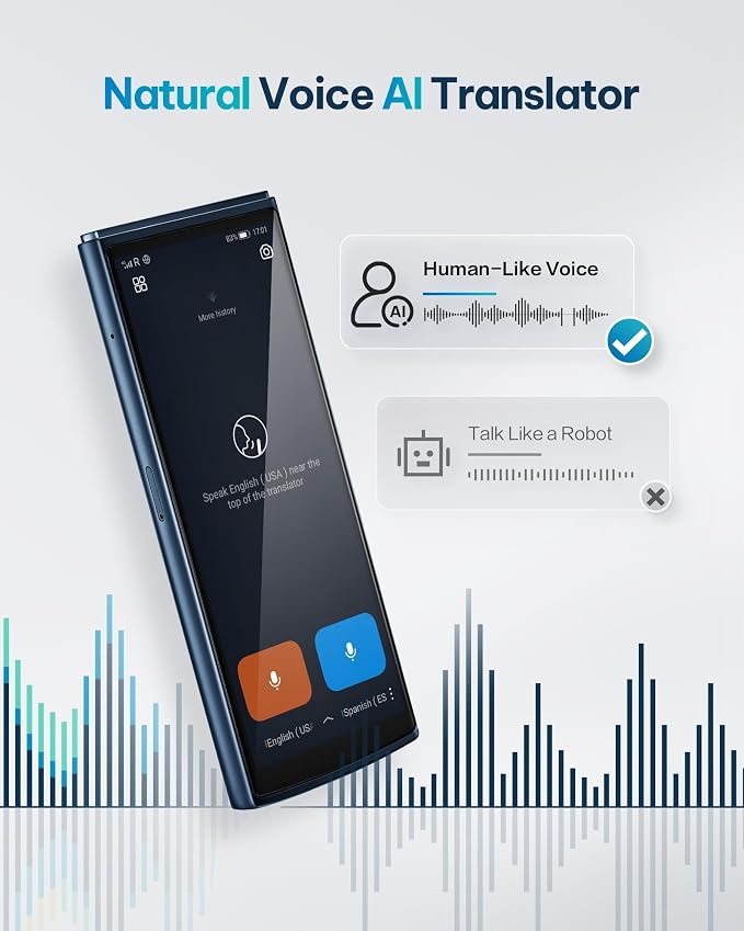 iFLYTEK AI Language Translator Device — 60 Languages, Real-Time Split-Screen & - Image 4