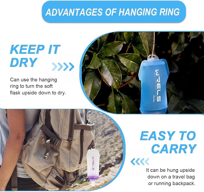 200ml/350ml/500ml Collapsible Soft Flask, BPA Free Folding Soft Water Bottle - Image 5
