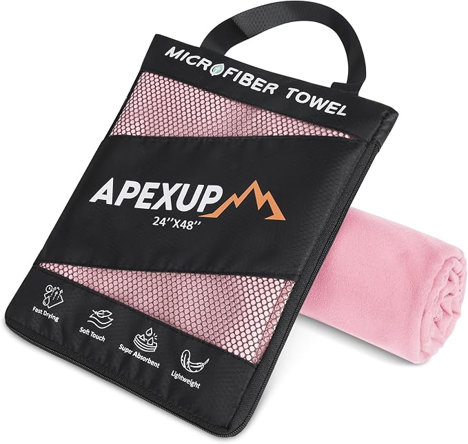 APEXUP Microfiber Travel Towel, Ultra Absorbent Quick Dry Towels, Lightweight by APEXUP