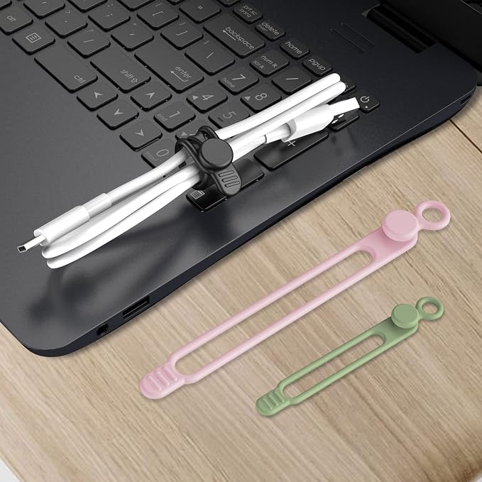 Nearockle Silicone Cable Ties Cord Organizer - Image 6