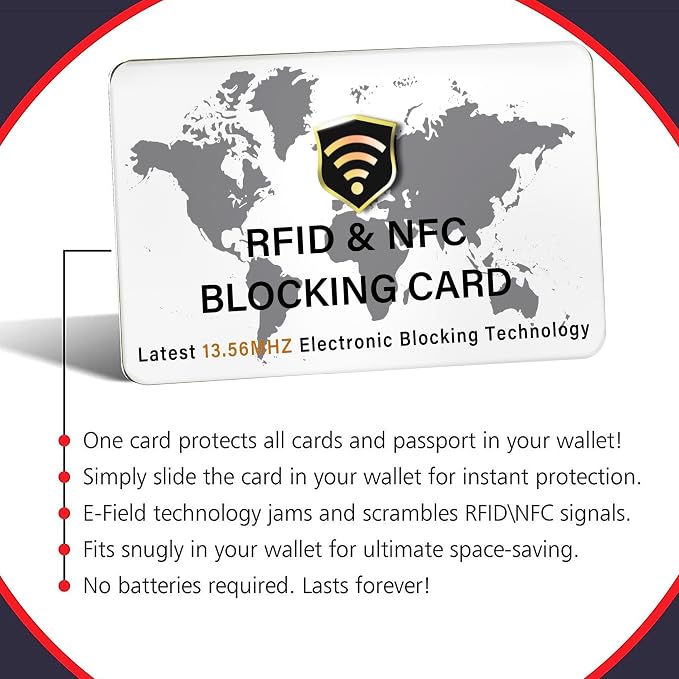 SaiTech IT 5 Pack RFID Blocking Card NFC Contactless Debit/Credit Card ATM - Image 5