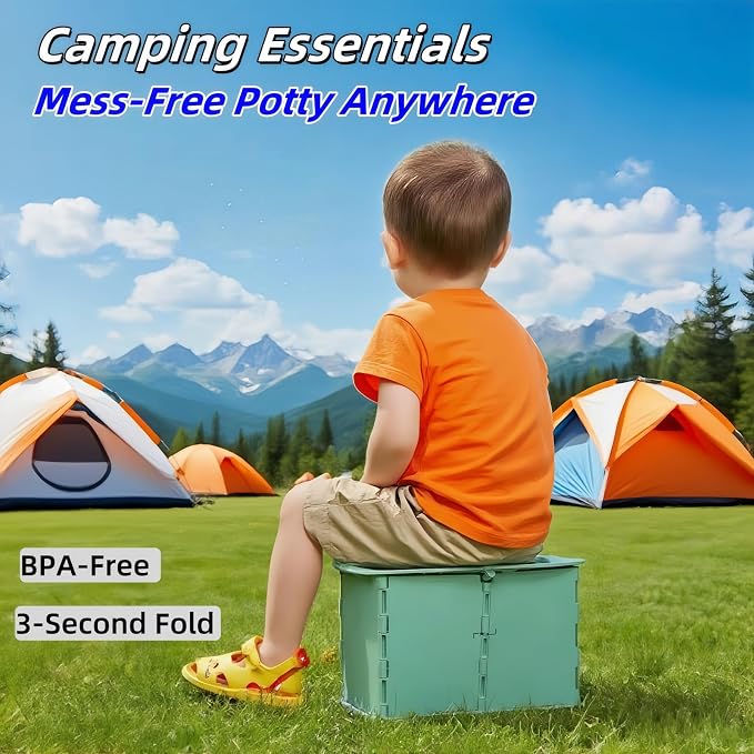 Travel Potty, Portable Potty Seat Foldable Travel Training Toilet Seat - Image 4
