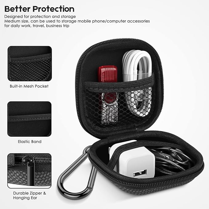 Earbud Case Hard EVA Earphone Carrying Cell Phone Accessories Storage Bag - Image 5