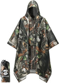 SaphiRose Extra Thick Hooded Rain Poncho Double Layer Waterproof Raincoat Jacket by SaphiRose