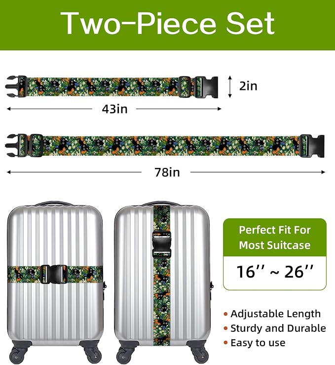 Luggage Straps for Suitcases Travel Belt Luggage Band Heavy Duty Traveling - Image 2