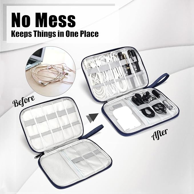 CILLA Travel Cord Organizer Case, Portable Waterproof Storage Bag - Image 2