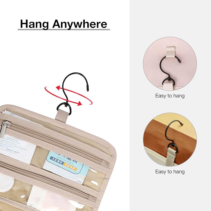 BAGSMART Toiletry Bag Hanging Travel Makeup Organizer - Image 6