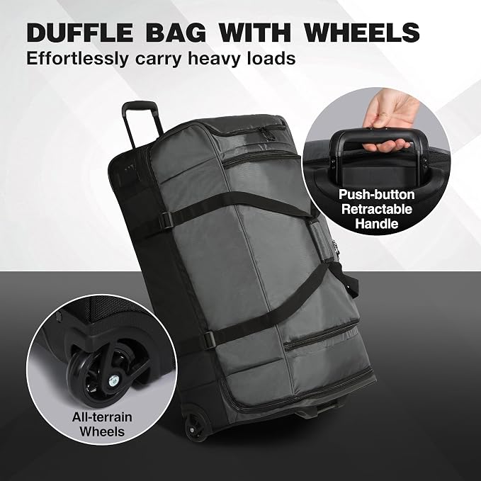 REDCAMP Large Rolling Duffle Bag - Image 8
