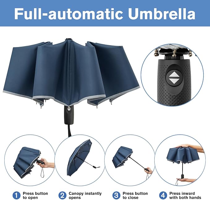 G4Free 42 Inch Eco Windproof Folding Umbrella - Image 6