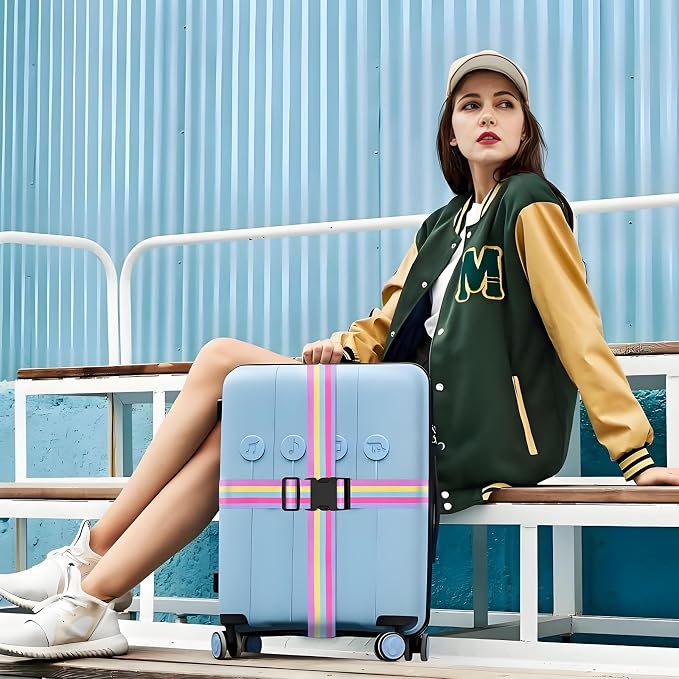 Rainbow Luggage Straps for Suitcases, Adjustable Luggage Travel Belts to Keep - Image 7