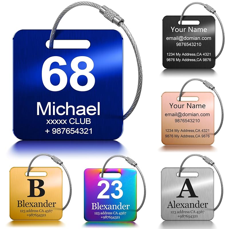 Customized Stainless Steel Luggage Tags: Personalize Your Suitcases, and Bags - Image 2