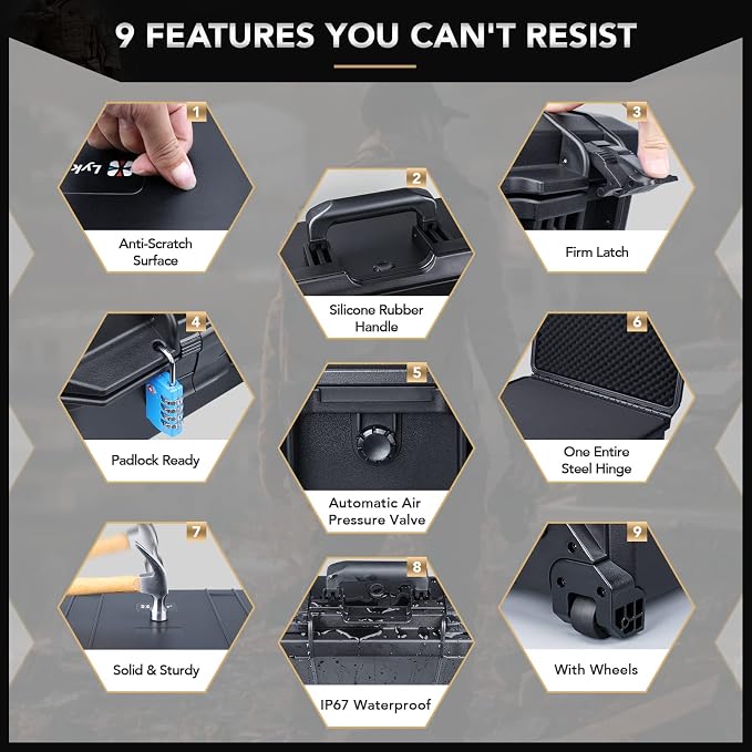 Lykus HC-5230 Large Waterproof Hard Case - Image 5