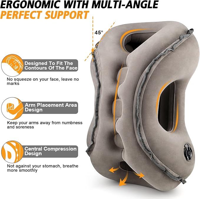 Inflatable Travel Pillow, Support Head, Used - Image 2