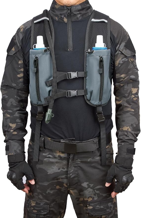 ATBP Running Hydration Vest Pack Tactical 3L Water Bladder Backpack Bag - Image 4