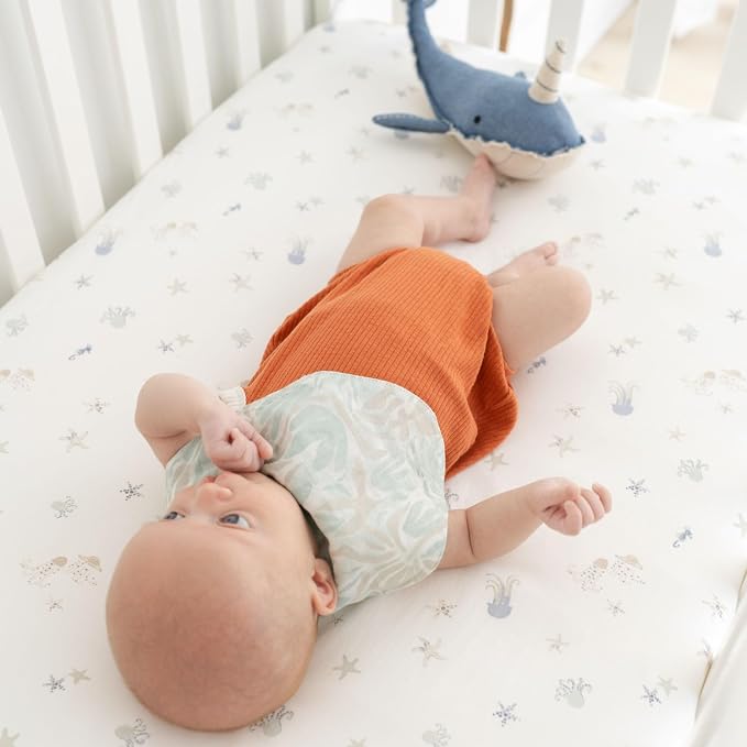 Crane Baby 100% Cotton Animal Nursery Sheet - Image 4