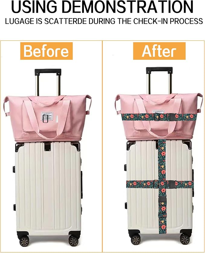 Luggage Straps for Suitcases, Adjustable Travel Belt, Durable Wide Luggage Strap - Image 3