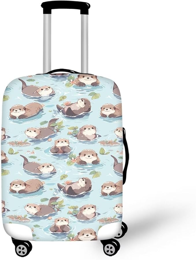 Otter Print Suitcase Cover Fit 26-29 Inch Travel Luggage Covers by Dremagia