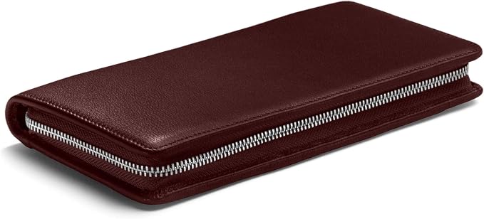 Leatherology Bordeaux Travel Zip Organizer Wallet, Passport Holder, RFID - Image 3