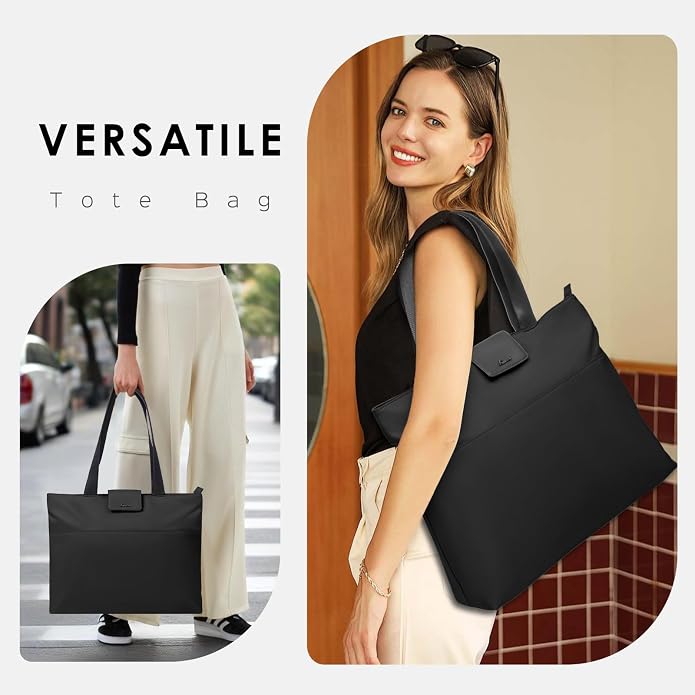 SIMTOP Tote Bag for Women with Magnetic Pocket Water Resistant Polyester 16.2" - Image 2