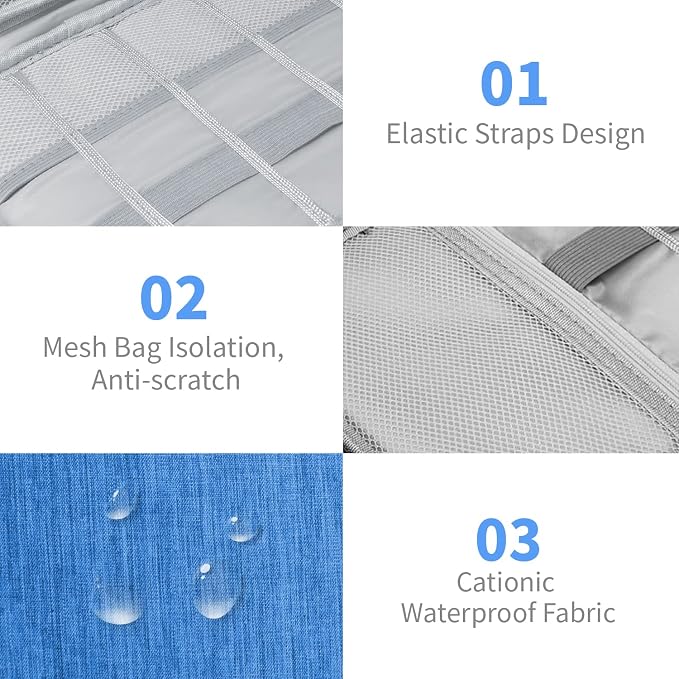 Electronics Travel Organizer, Portable Waterproof Electronic Travel Storage Bag - Image 4