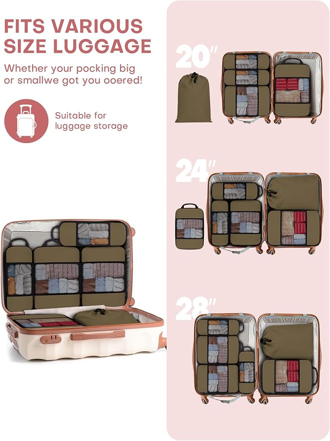 6 PCS Set Compression Packing Cubes - Image 3