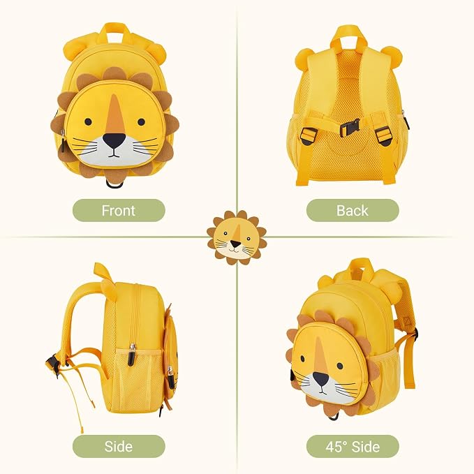 mommore Toddler Backpack for Boys Girls 2-4, 3D Cartoon Mini Kids Travel Bag - Image 6
