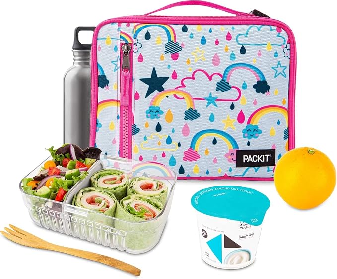 PackIt Freezable Classic Lunch Box, Rainbow Sky, Built - Image 6