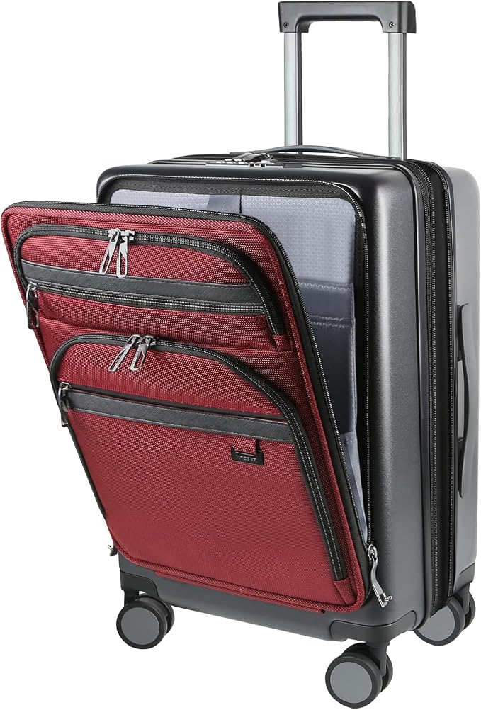 KROSER Hardside Expandable Carry On Luggage 22x14x9 Airline Approved by KROSER