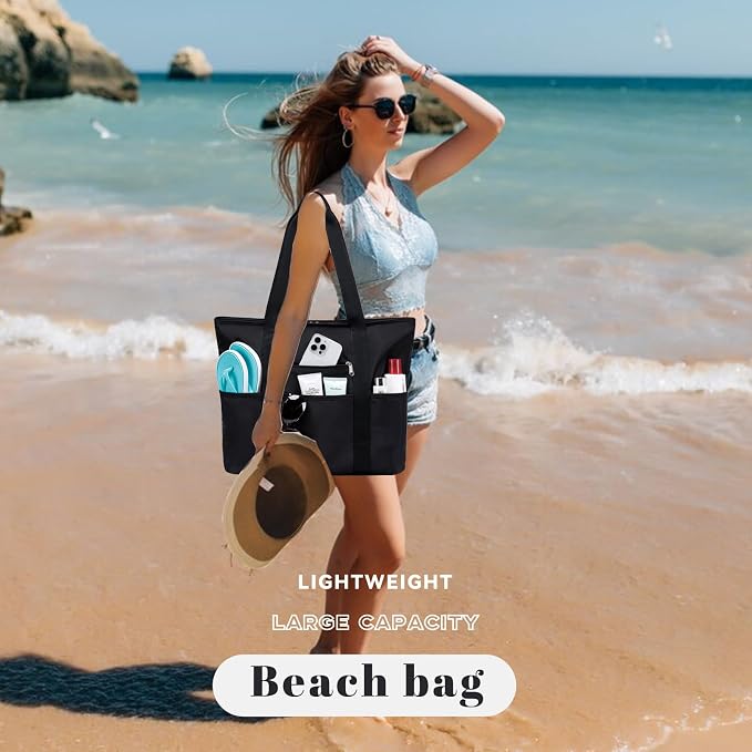 LEDAOU Beach Bags for Women, Beach Bags Waterproof Sandproof, Packable Beach - Image 9