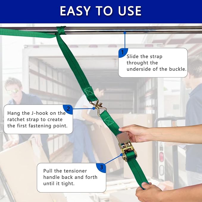 Ratchet Straps, 1 Inch x 16.4 Feet - Image 5