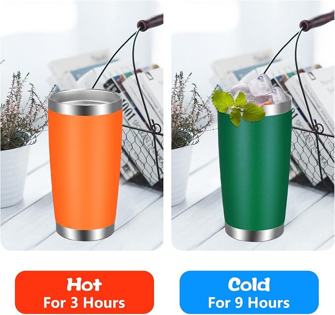 VEGOND 20oz Tumbler with Lid and Straw Stainless Steel Tumbler Cup Vacuum - Image 4