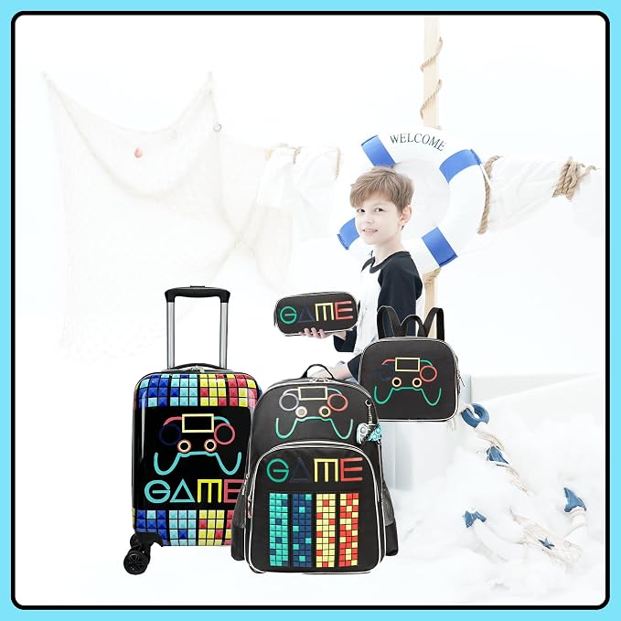 Kid’s Luggage Set 5 Piece Suitcase Set 16’’ Hardside Luggage - Image 5