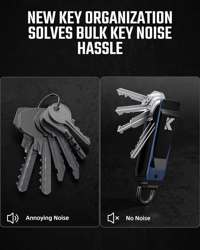 Key Organizer for Men Compact Key Holder Minimalist Key Case Metal Key Chain - Image 3
