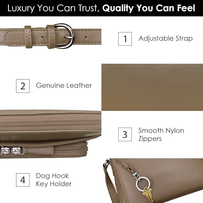 ili New York Genuine Leather Crossbody Bags - Image 4