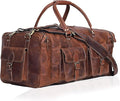Large duffel bags for men holdall leather travel bag overnight gym sports by VCVINTAGECOUTURE