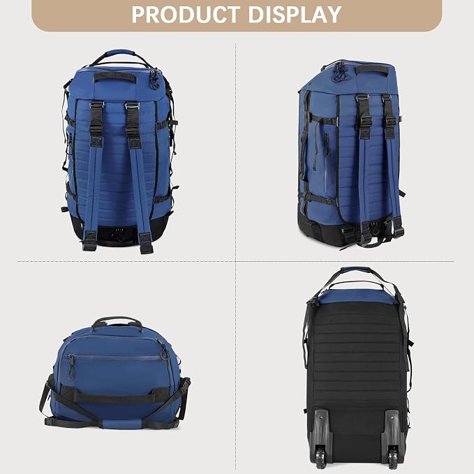 CONTAIL 86L Foldable Wheeled Duffel Backpack - Image 9