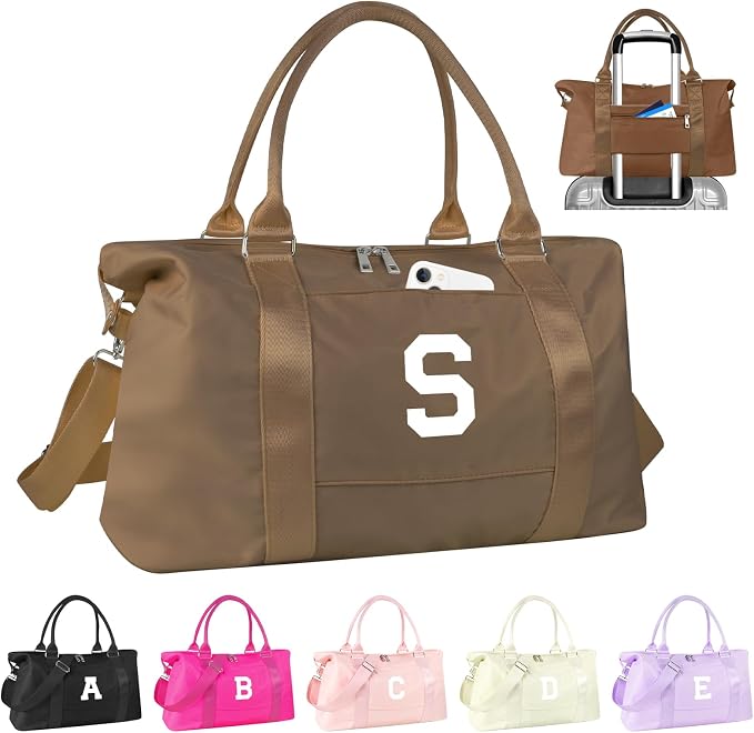 Birthday Graduation Gifts for Daughter, Initial Travel Duffel Bag Sports Gym by izuzta