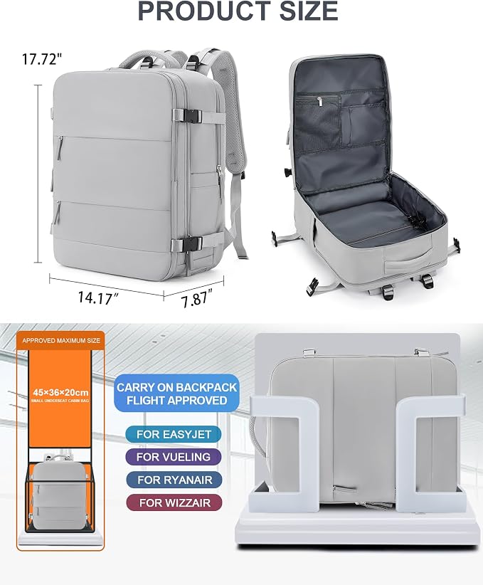 coowoz Large Travel Backpack Carry On - Image 5