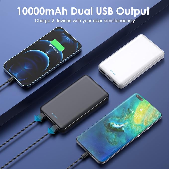 Portable Charger Power Bank 10000mAh, Ultra Slim Compact External Battery Pack - Image 4