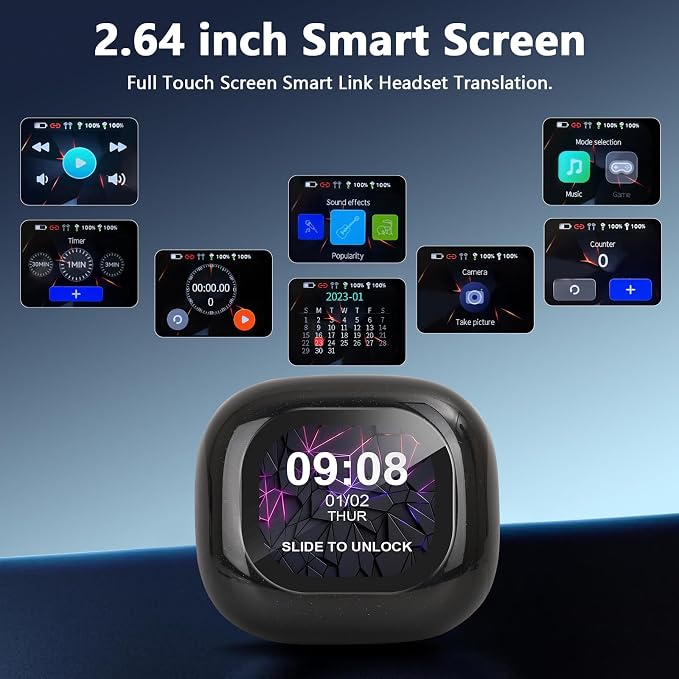 AI Translation Earbuds Real Time, LCD Touchscreen Real-Time Translator - Image 7
