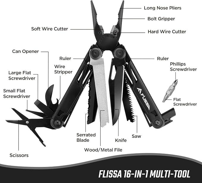 FLISSA Multitool, 16-in-1 Multitools - Image 3