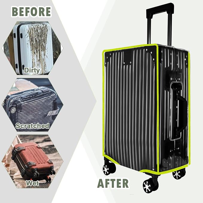 3 Pcs Thicken Clear Luggage Cover Protector - Image 6