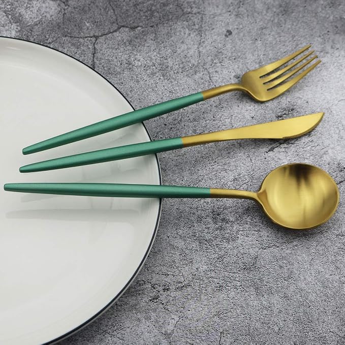 Gugrida 20-Piece 18/10 Stainless Steel Flatware Silverware, Luxury Dinnerware - Image 5