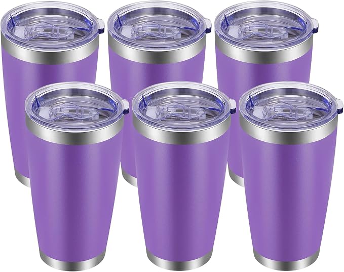 VEGOND 20oz Tumbler with Lid and Straw Stainless Steel Tumbler Cup Bulk Vacuum by VEGOND