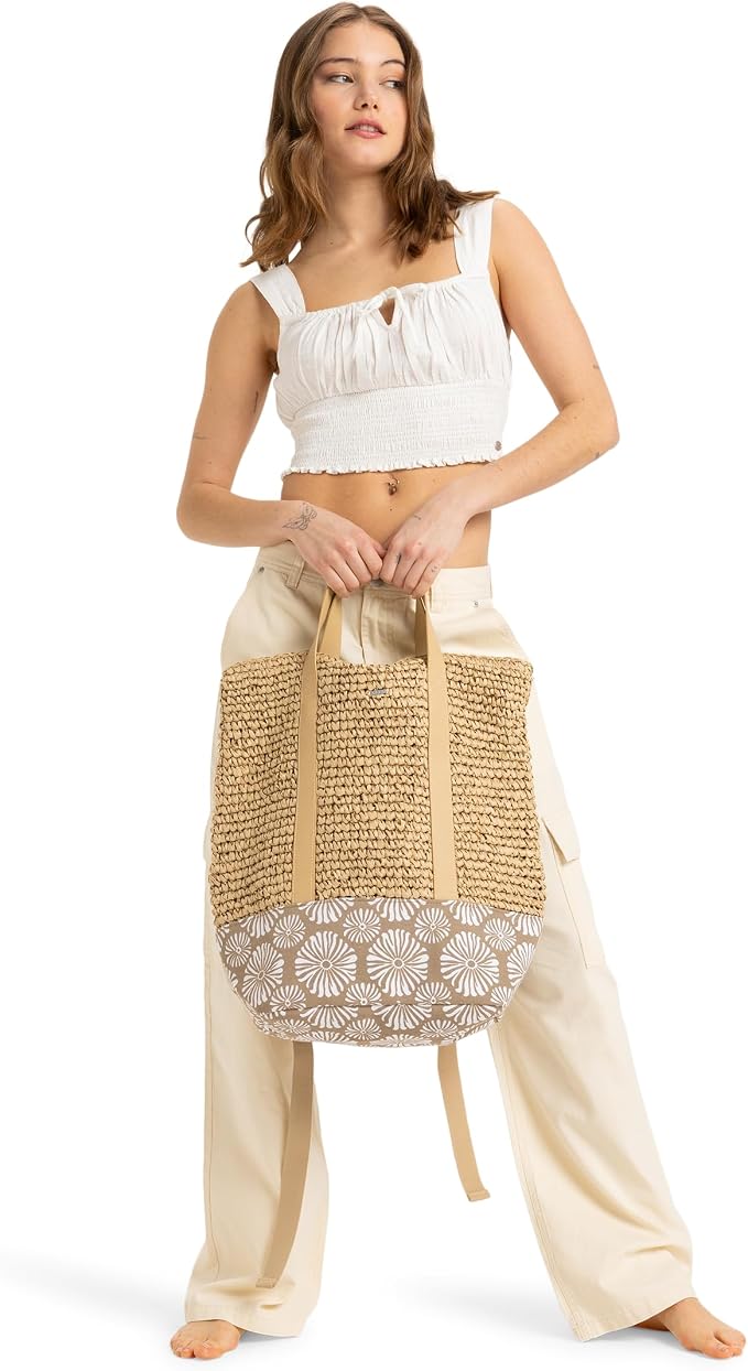 Roxy Women's Beach Tote Bag | Travel | Vacation | Straw | Lightweight | - Image 3