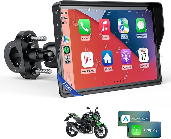WonVon 7 Inch Wireless Motorcycle Carplay GPS Navigation System by WonVon