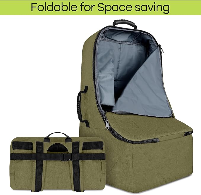 Padded Car Seat Travel Bag for Airplane, Heavy Duty Backpack for Air Travel - Image 4