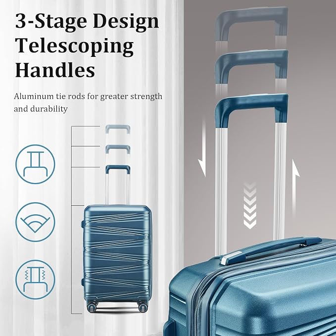 4-Piece Expandable Hardshell Luggage Set - Image 8