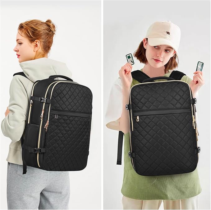 MOMUVO Large Travel Backpack Women, Flight Approved Carry On Backpack, Water - Image 8